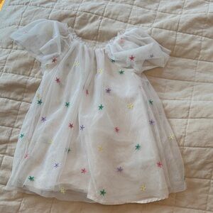 GAP Kids White Dress with Colorful Stars